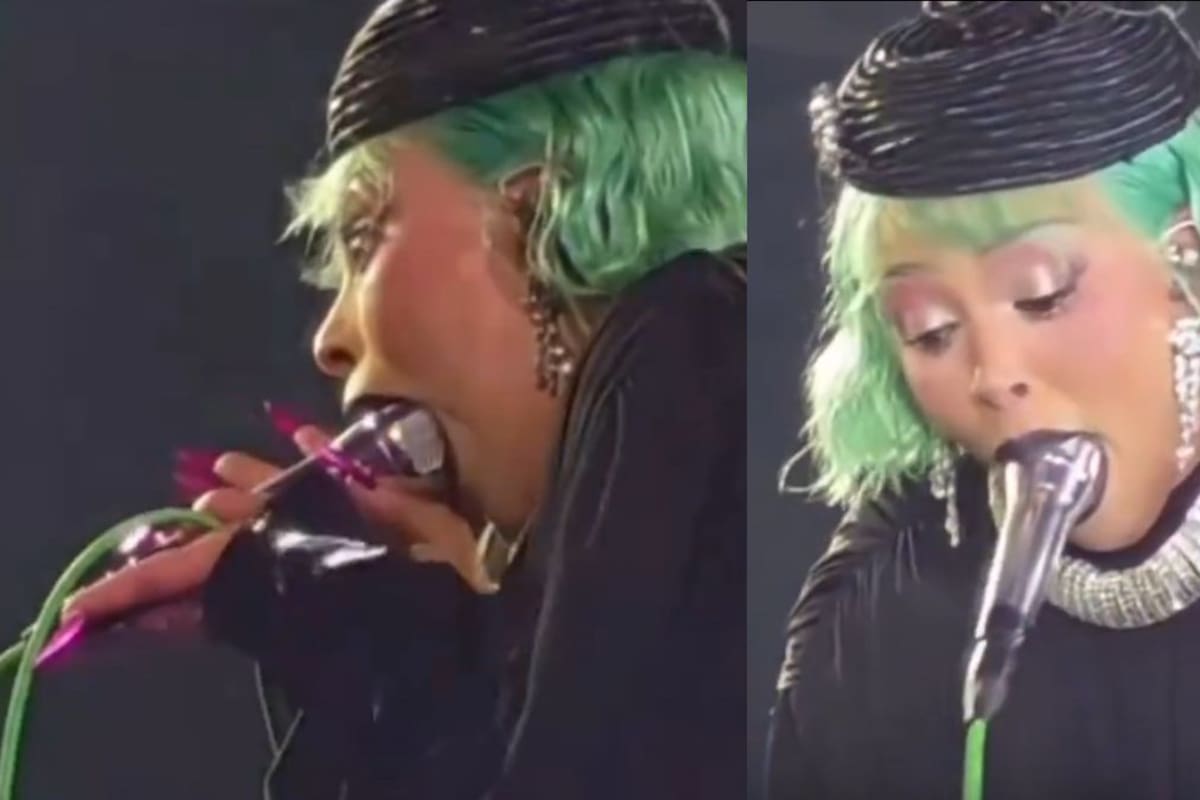 Doja Cat se vuelve viral tras polémico momento con un micrófono en concierto