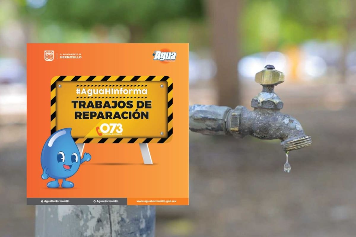 Reparación de tubería deja sin agua a cuatro colonias del Norte de Hermosillo este viernes