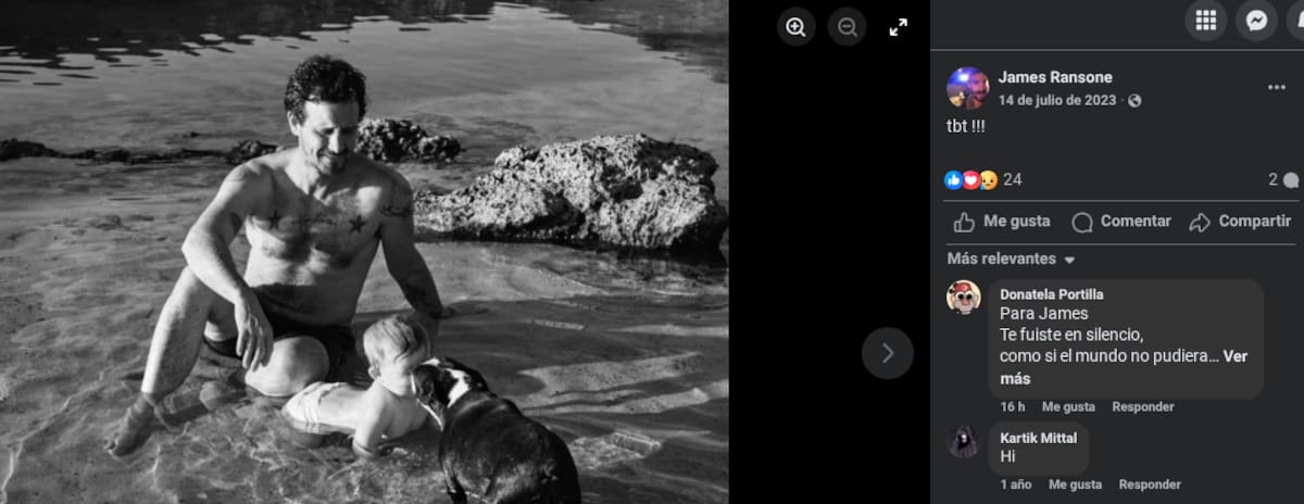 La última publicación de James Ransone en Facebook | James Ransone