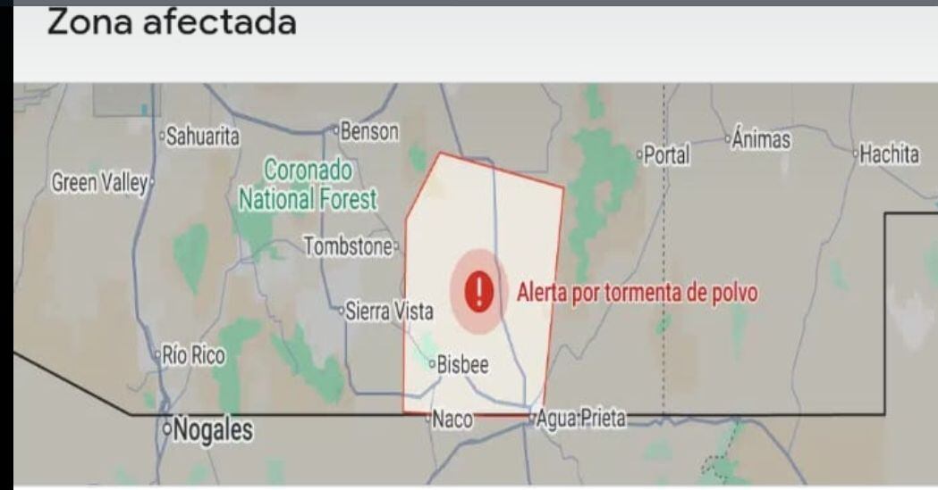 Autoridades emiten alerta por tormenta de arena en el noroeste de Sonora. Foto: Facebook Protección Civil Sonora