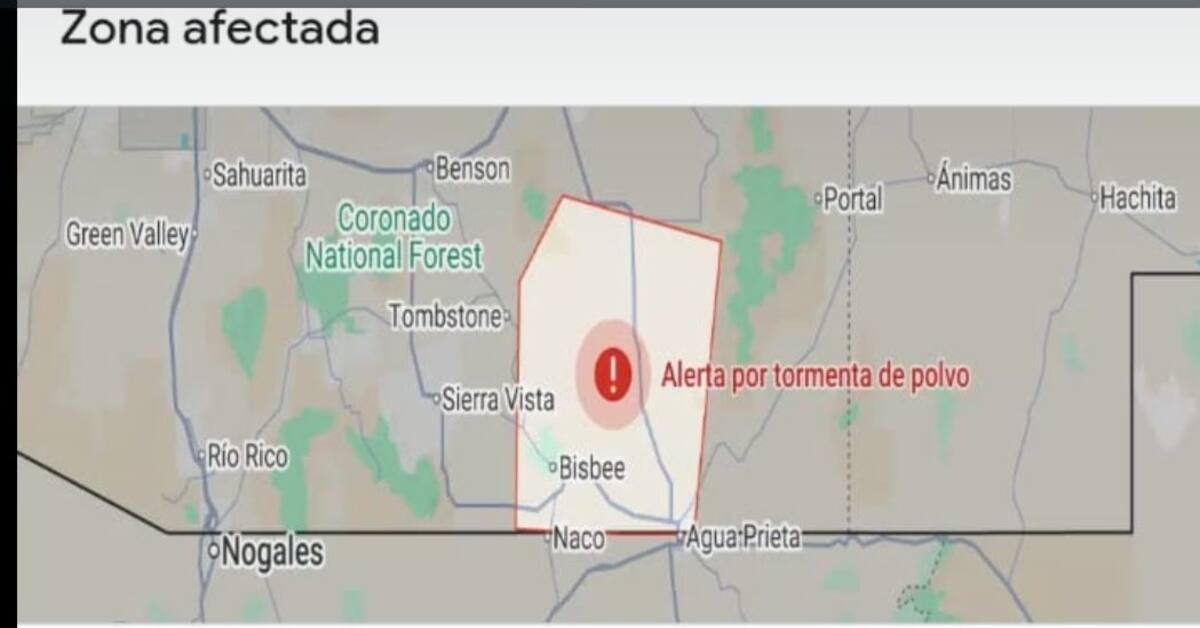 Autoridades emiten alerta por tormenta de arena en el noroeste de Sonora. Foto: Facebook Protección Civil Sonora