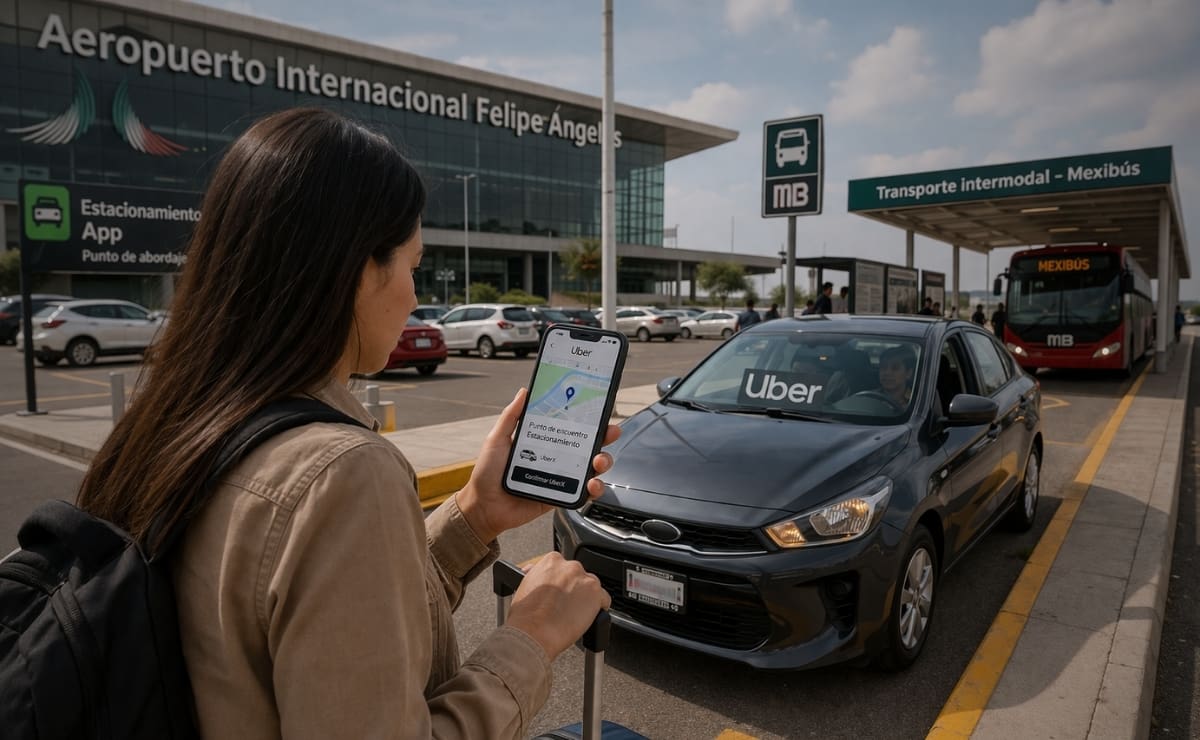 Uber y Didi en el AIFA: estas son las únicas zonas permitidas para abordar sin sanciones y cómo evitar cancelaciones o problemas al salir del aeropuerto. Foto: EspecIAl