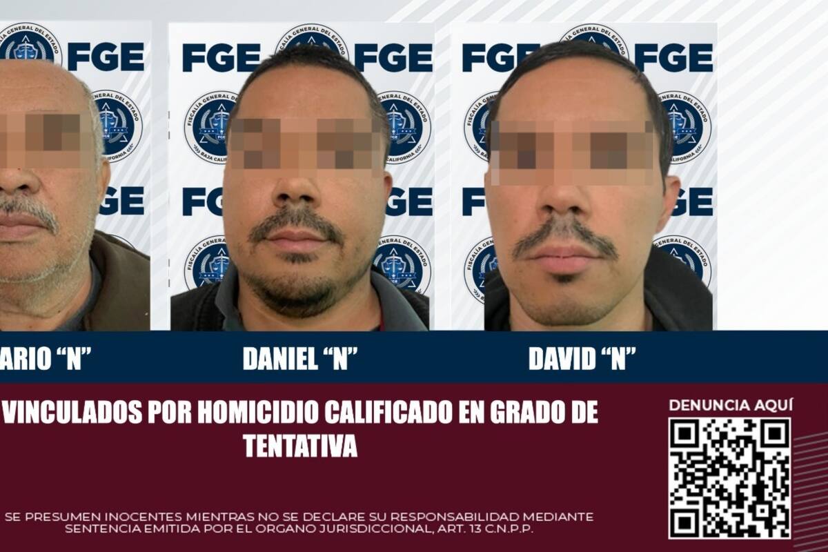 Tres hombres en prisión preventiva por tentativa de homicidio en la colonia Robledo