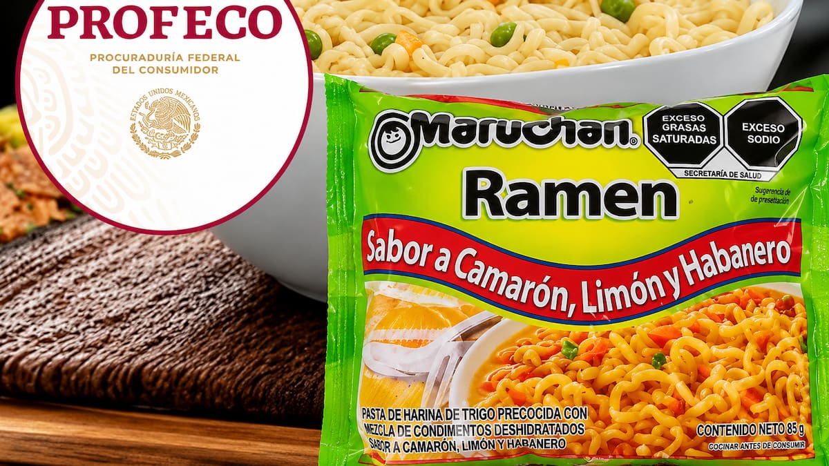 Profeco analiza sopas instantáneas en México y concluye que Maruchan Ramen es la mejor evaluada por etiquetado, contenido real y calidad sanitaria