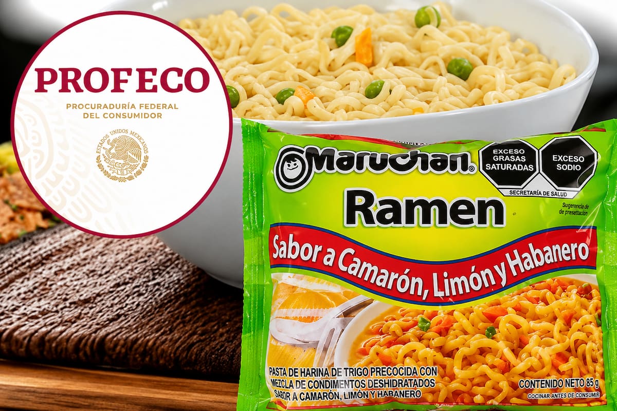 Profeco analiza sopas instantáneas en México y concluye que Maruchan Ramen es la mejor evaluada por etiquetado, contenido real y calidad sanitaria