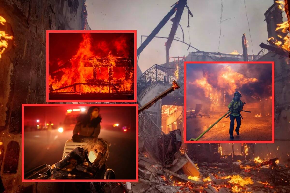 Incendio en Los Ángeles, California: Llamas destruyen casas y vecindarios de Pacific Palisades; 30 mil celebridades y residentes huyen del fuego