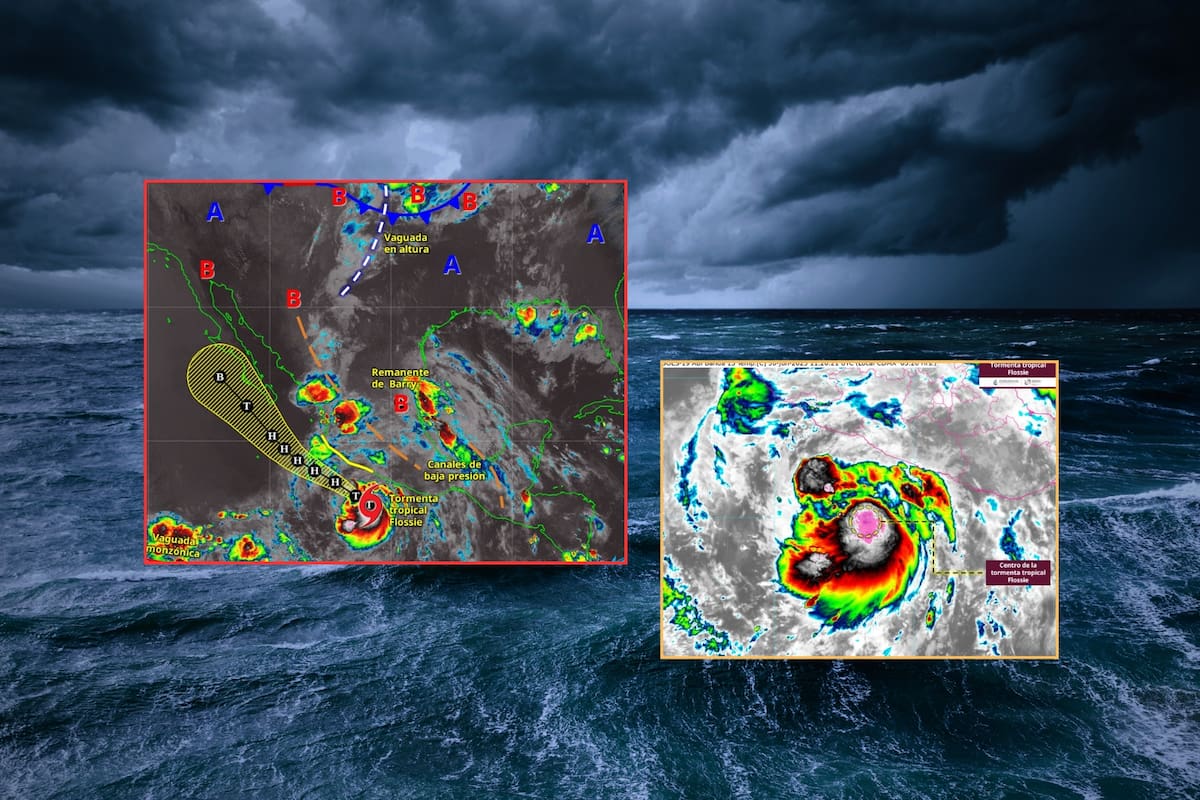 México amenazado por la tormenta Barry y el huracán Flossie, que alcanzaría la categoría 1 al finalizar este lunes: ¿Qué esperar hoy del clima?