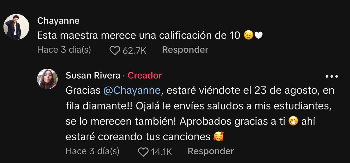 Respuesta de Chayanne a la estrategia de Susan Rivera para conseguir boletos.
