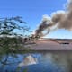 Columna de humo cubre parte de SLRC por incendio en el basurero municipal