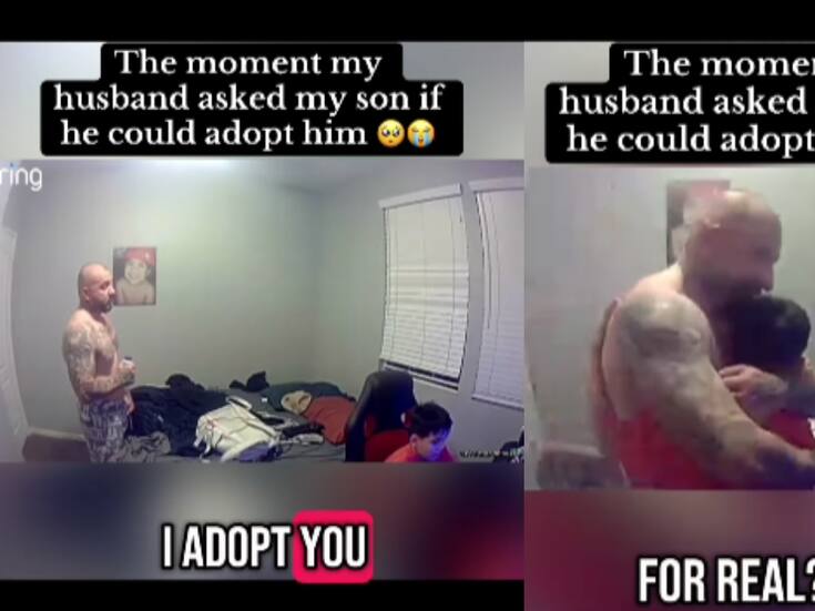CONMOVEDOR: Padrastro le pregunta al hijo de su pareja si quiere ser adoptado y lo emociona hasta las lágrimas