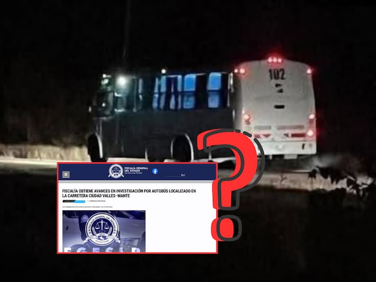 Encuentran camión de pasajeros encendido, sin personas y con pertenencias abandonadas en SLP