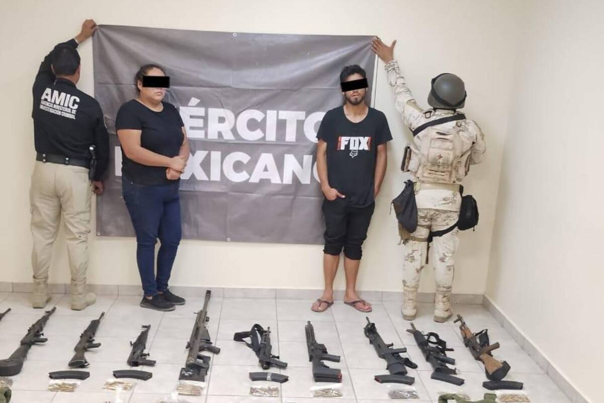 Capturan a pareja con arsenal en el Golfo de Santa Clara