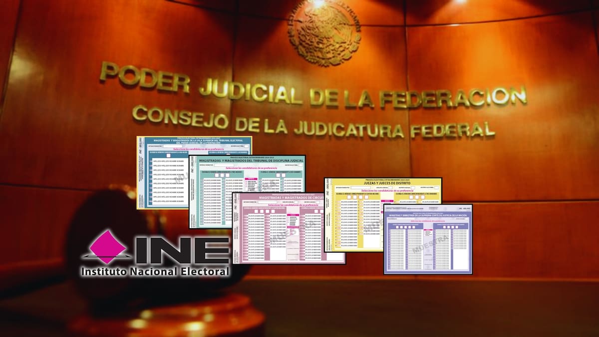 Estas serán las boletas del INE para elecciones del Poder Judicial en 2025 (FOTOS) Foto: Especial