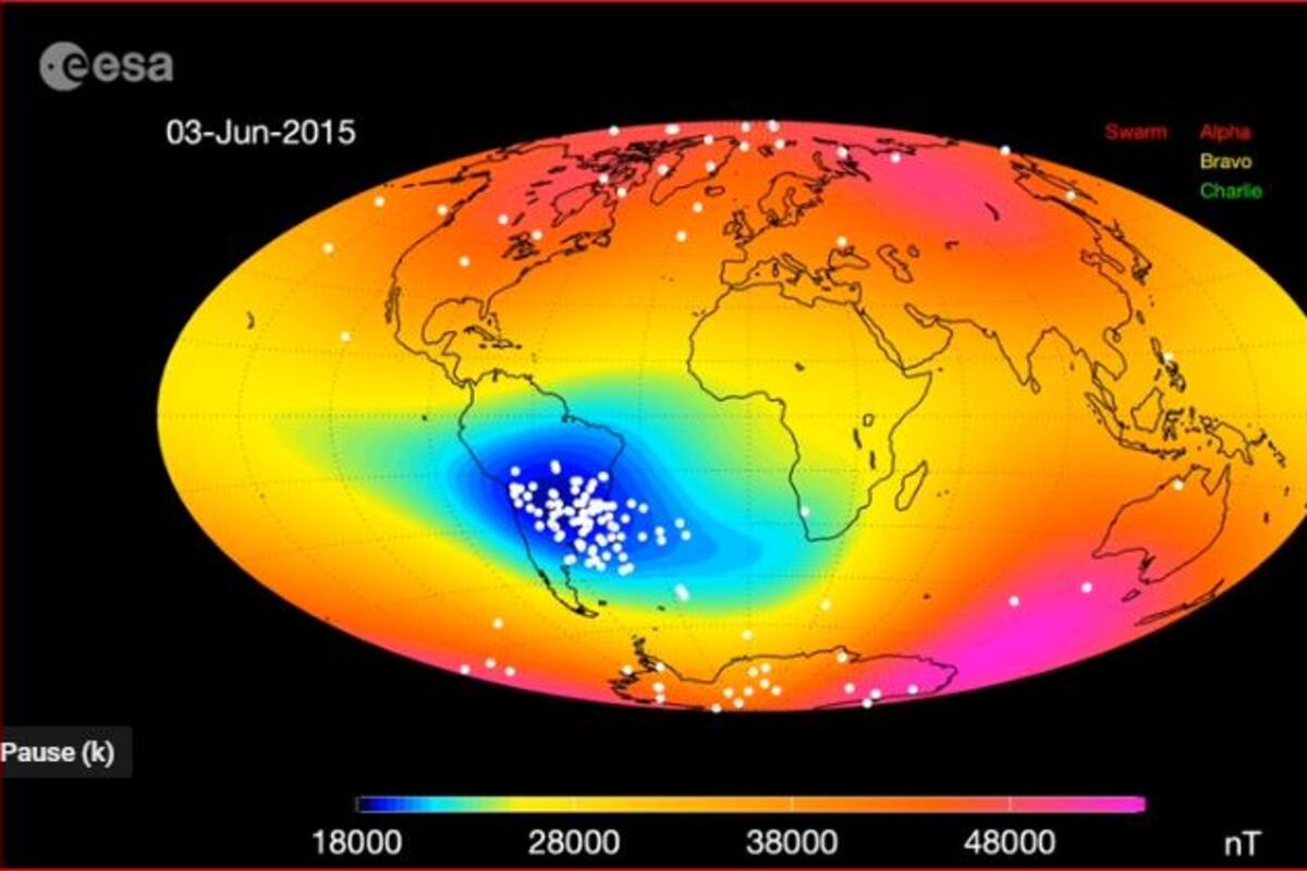Anomalía del Atlántico Sur: Por qué el campo magnético de la Tierra se está debilitando y desconcierta a los científicos
