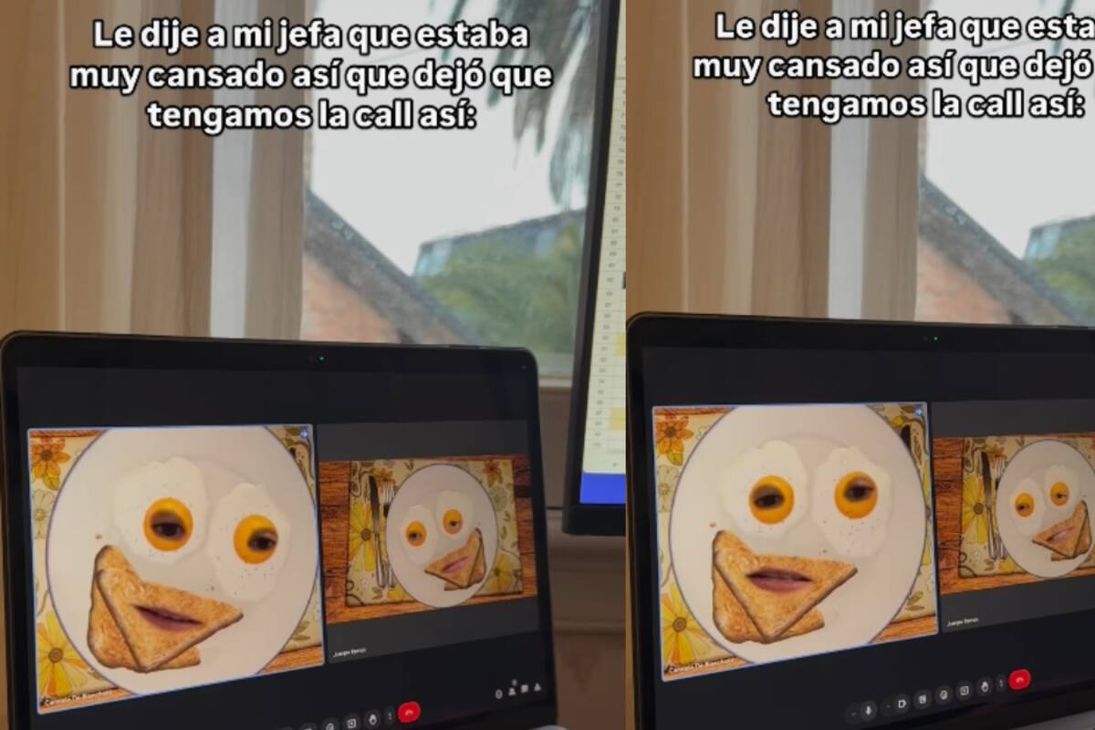 “Por más jefes así.”: Joven muestra cómo su jefa aceptó hacer una junta con filtro de huevos revueltos y pan porque él no se sentía bien