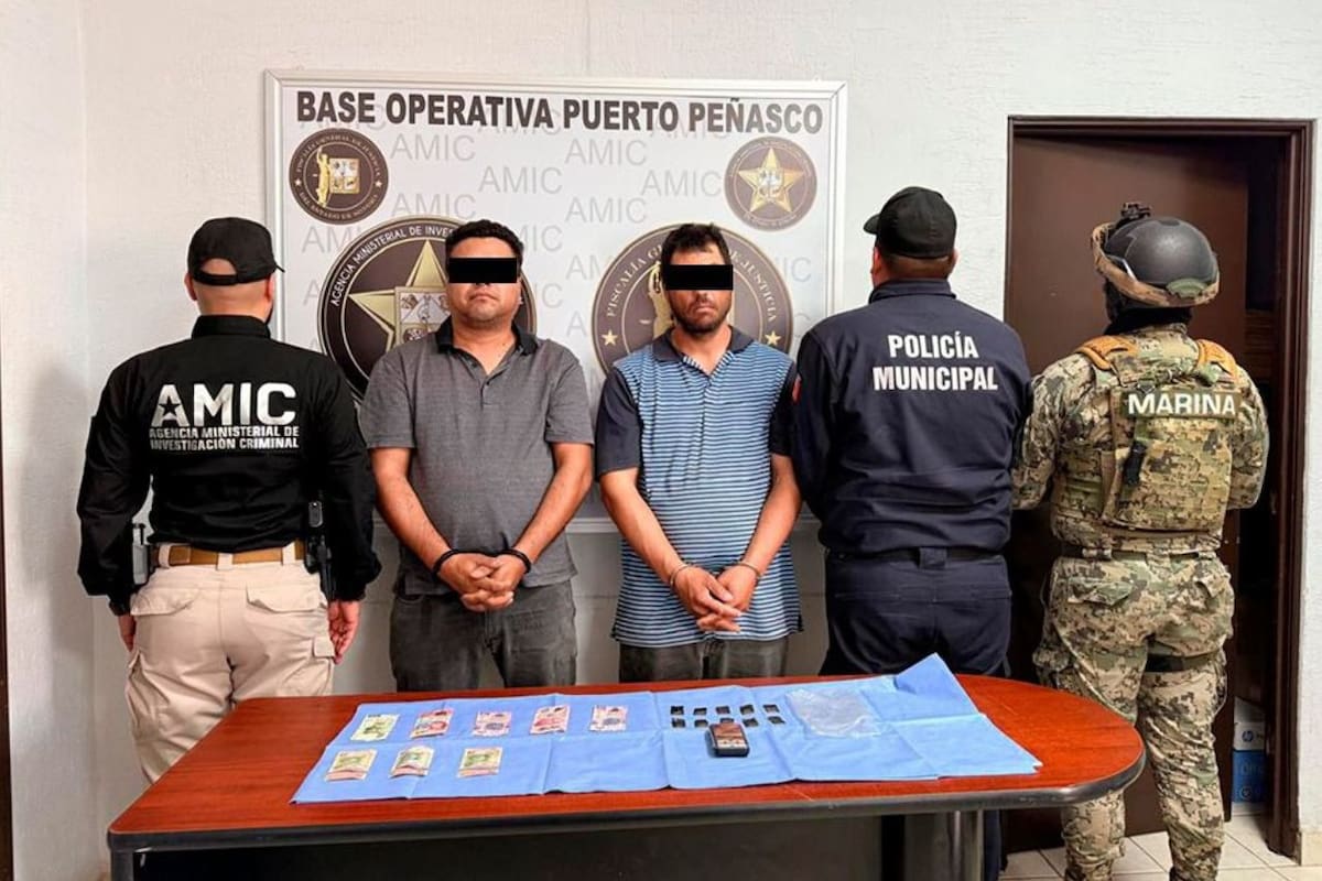Aseguran narcóticos y capturan a dos en un operativo de cateo en Puerto Peñasco