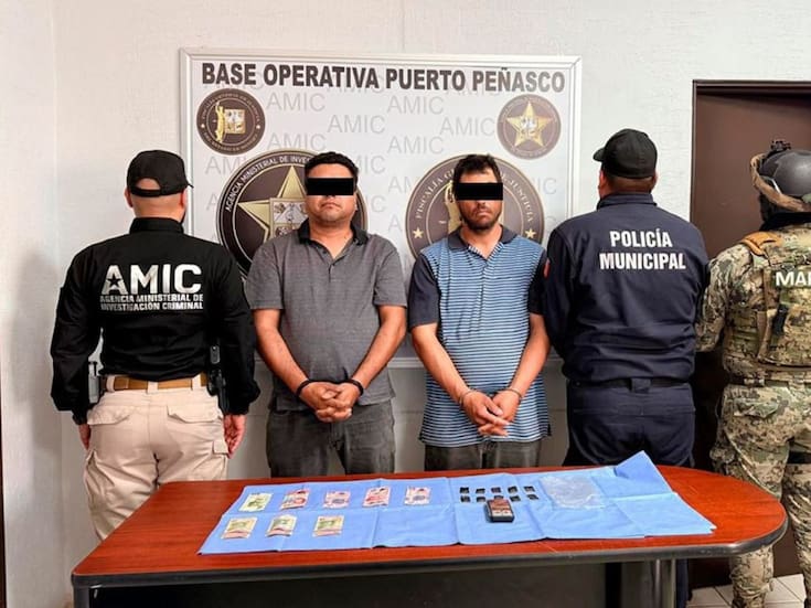 Aseguran narcóticos y capturan a dos en un operativo de cateo en Puerto Peñasco