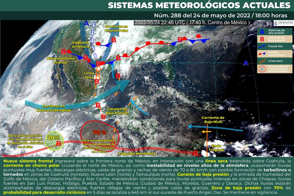 Clima en México: Alertan para la noche de hoy y la madrugada de mañana de lluvias intensas para estos estados