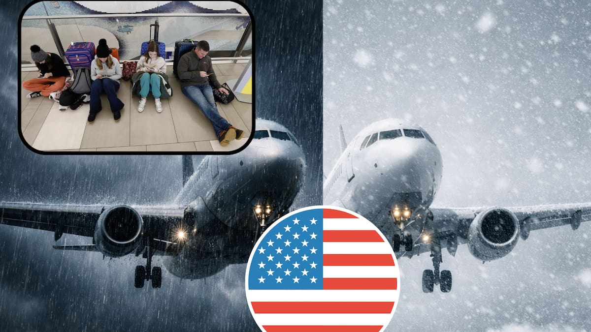 Viajes de Navidad y Año Nuevo enfrentan caos en Estados Unidos, nevadas paralizan aeropuertos y carreteras en el noreste y los Grandes Lagos, mientras en California persisten los efectos de lluvias intensas y deslaves