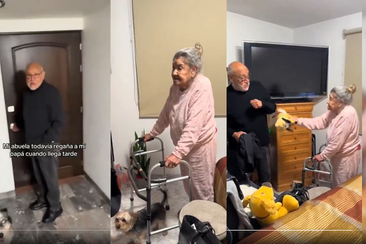 Así regañó una abuelita de 94 años a su hijo de 60 por llegar tarde a casa