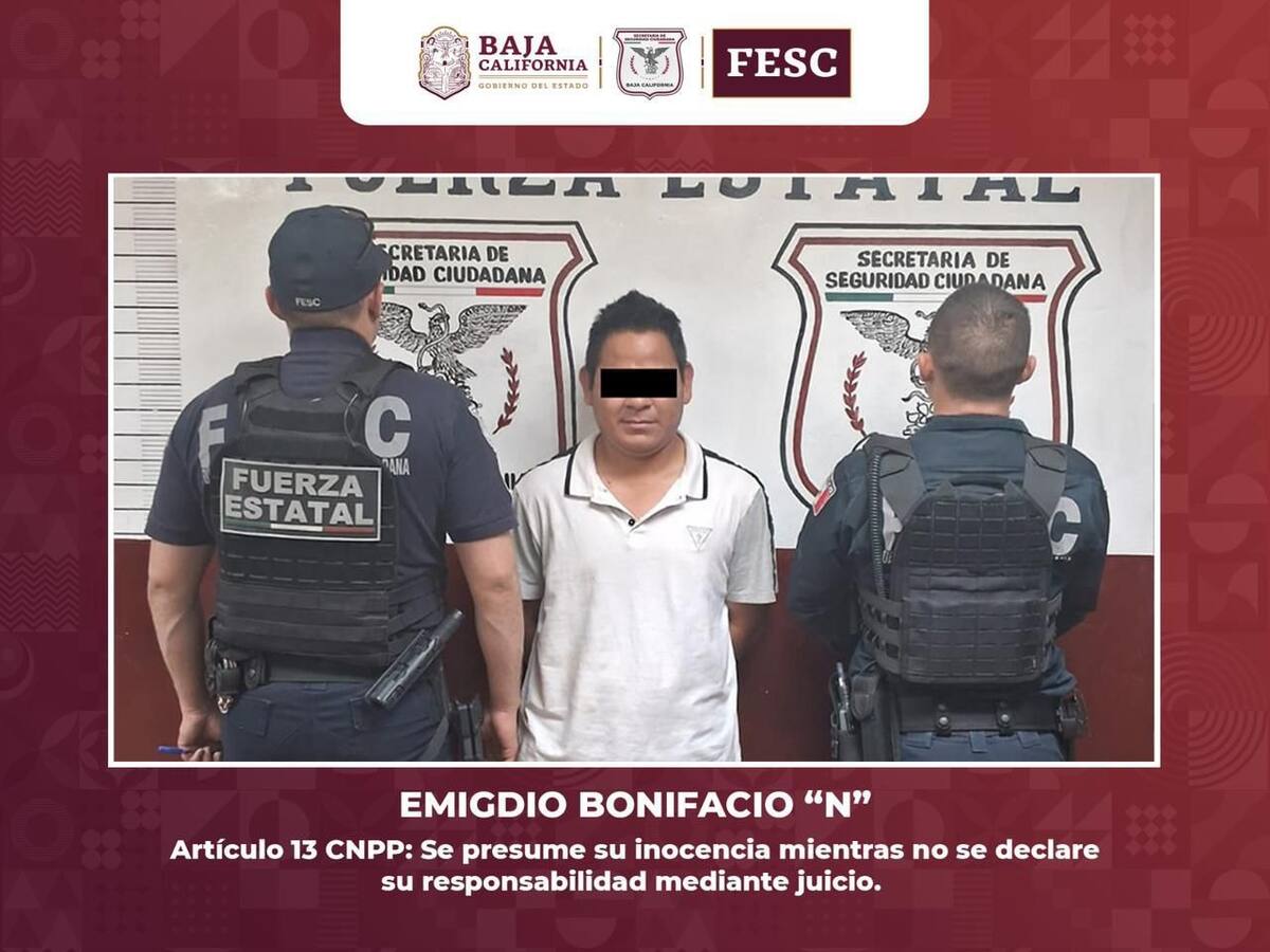 en Ángeles de Puebla fue detenido Emigdio Bonifacio “N”, agredió física y verbalmente a su pareja l Foto; Cortesía