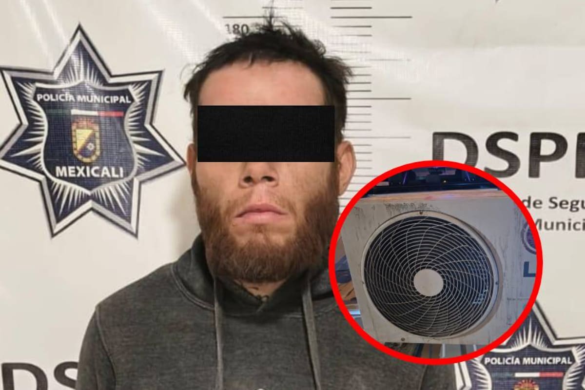 Sujeto es sorprendido robando equipo de refrigeración en salón de belleza