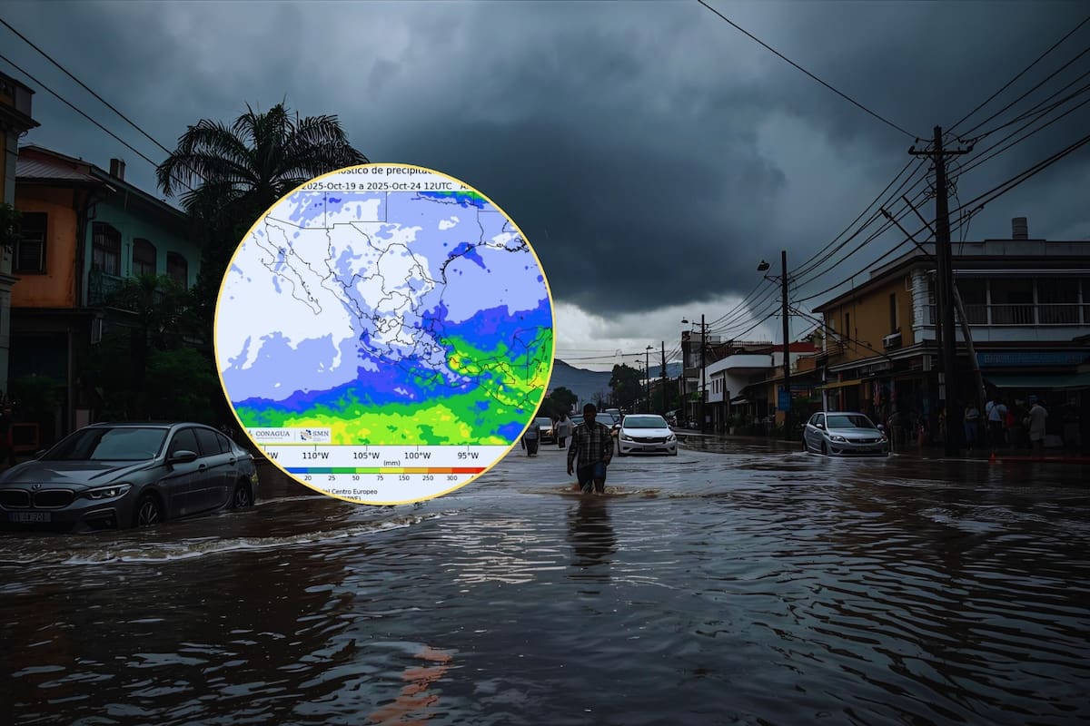 Frente frío 8 dejará lluvias intensas de hasta 150 mm y vientos peligrosos de 70 km/h, además de temperaturas de hasta -5 °C, advierte el SMN