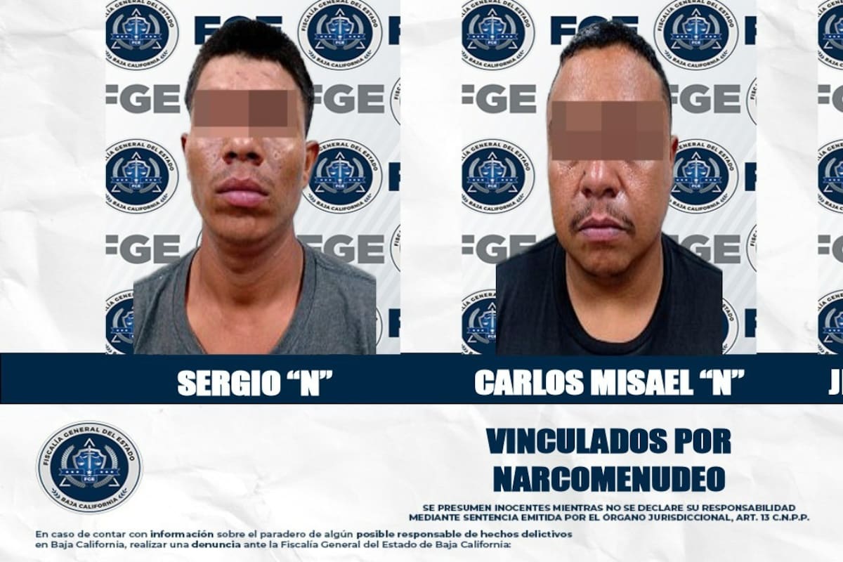 Envían a prisión a tres por posesión de droga en el valle