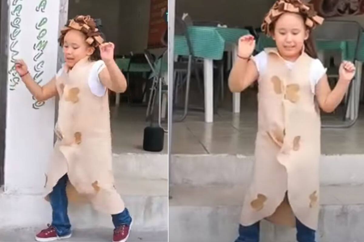 VIDEO: Niña se disfraza de taco para atraer clientes al negocio familiar