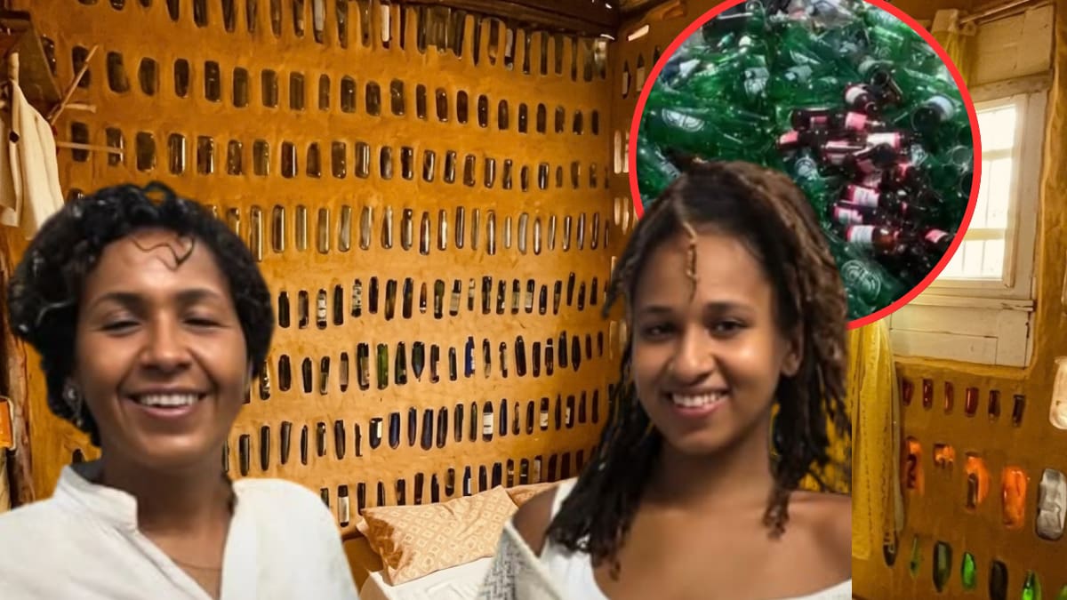 Madre e hija convierten miles de botellas de vidrio que quedaban abandonadas en las playas de Brasil en los muros de una casa, después de casi dos años de recolección y trabajo, y ahora permiten conocer el proyecto: ¿Cómo lo hicieron?