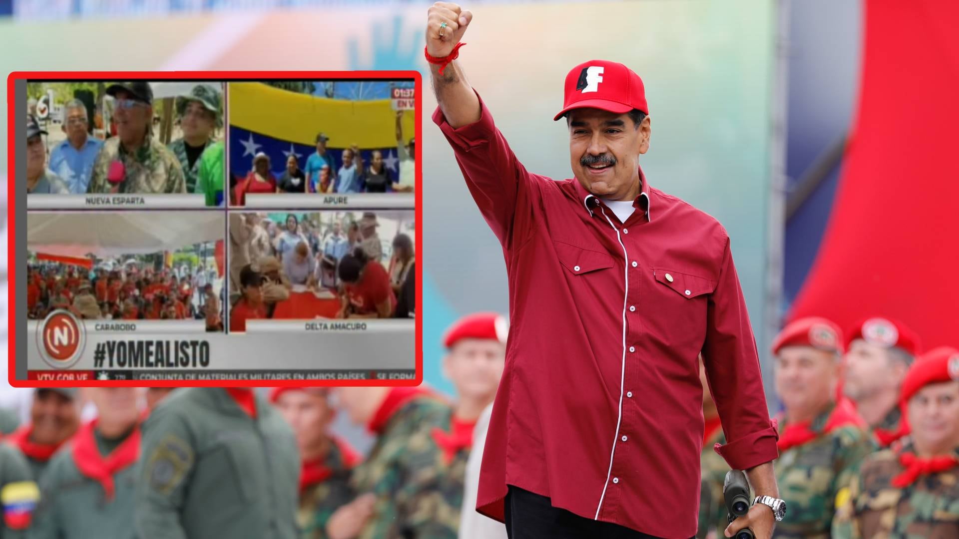 Según el medio del estado venezolano VTV, Maduro hizo un exhortó para alistarse en la milicia nacional bolivariana. La convocatoria busca fortalecer la defensa de la paz y la soberanía nacional frente a lo que el gobierno señala como amenazas extranjeras y campañas mediáticas desestabilizadoras.