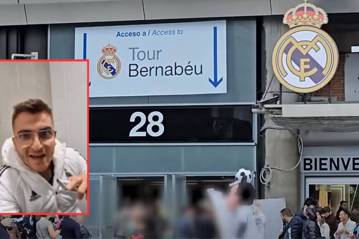 Aficionado ingresa al Bernabéu, se esconde en el baño y al día siguiente entra al partido