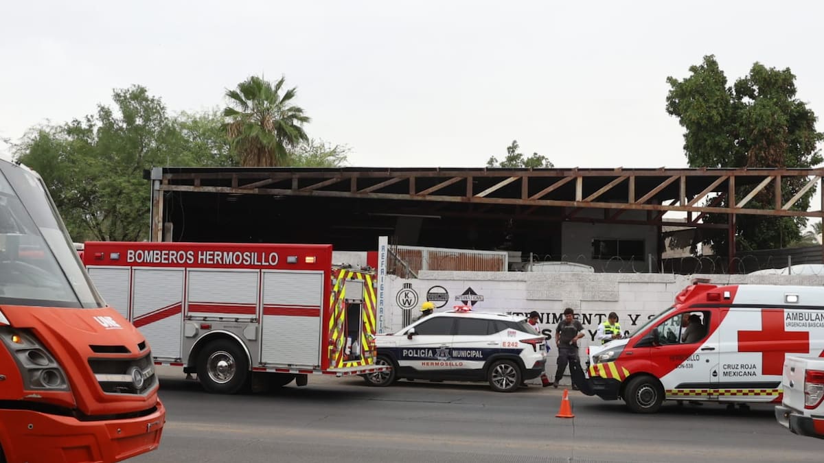 Explosión y flamazo en taller mecánico de Hermosillo deja tres lesionados, uno de ellos con quemaduras de tercer grado