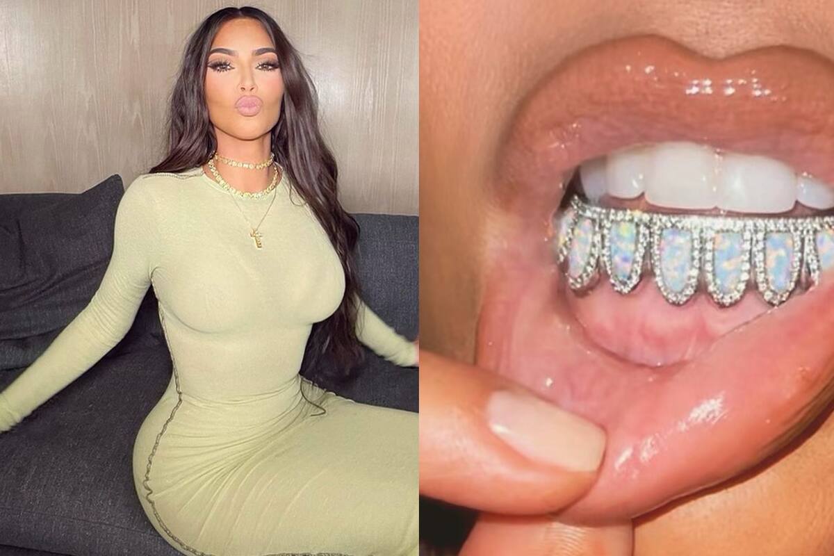 FOTO: Kim Kardashian presume sus nuevos brackets de diamantes