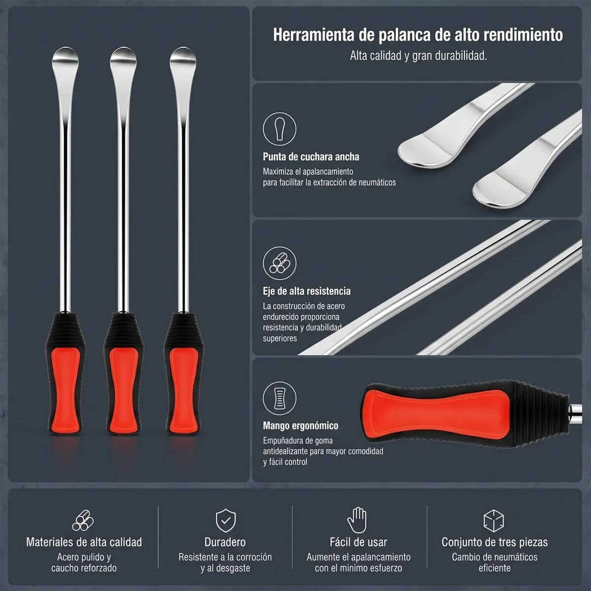 Kit de 23 piezas para desmontar llantas de la marca Tovendor (Modelo T23P) | Mercado Libre