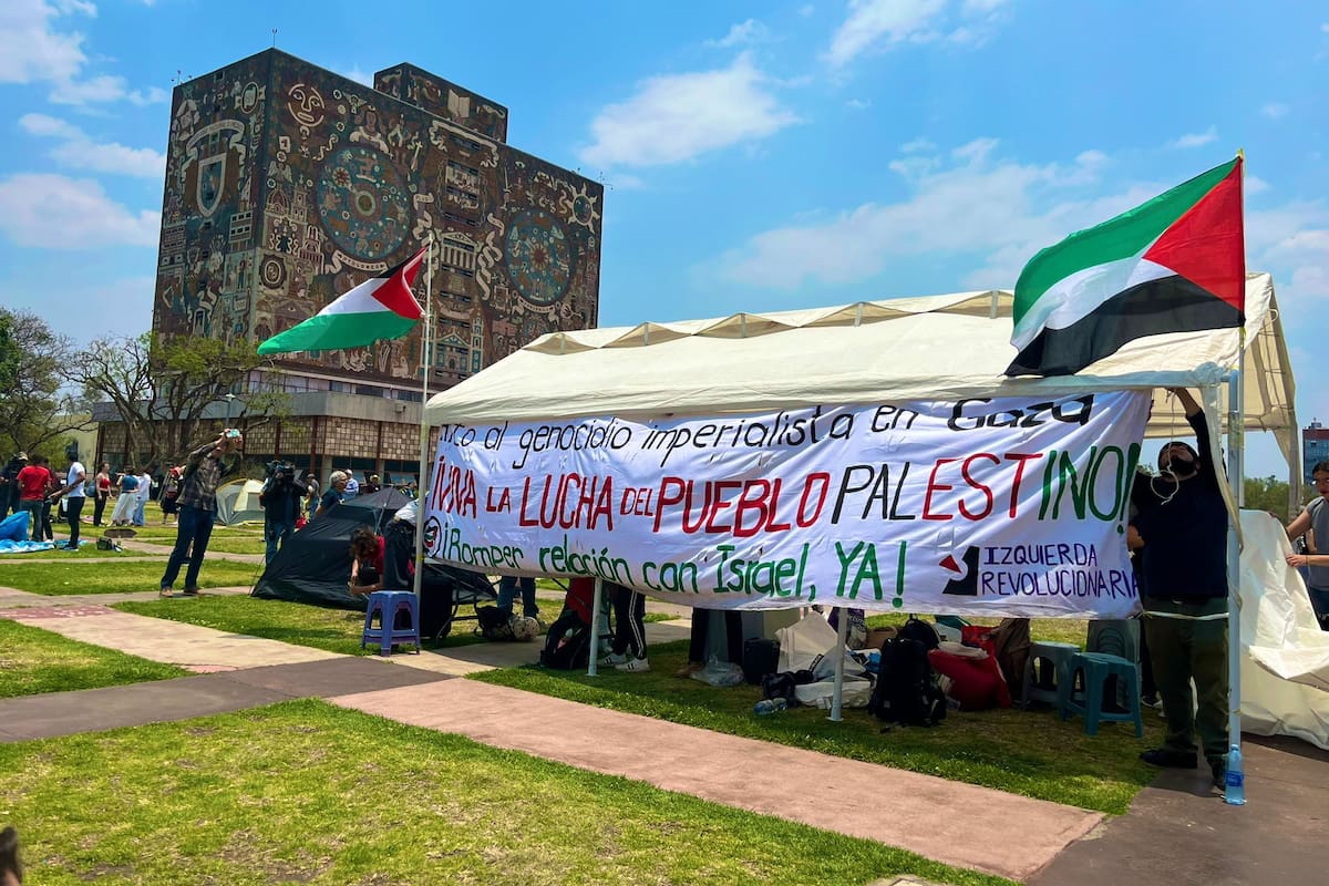 Estudiantes de la UNAM se suman a protestas pro-Palestina
