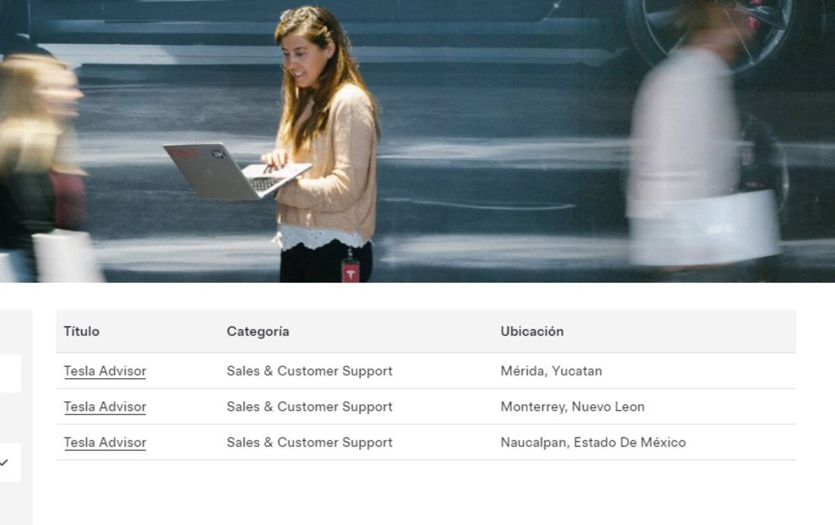 Ofertas de trabajo en Tesla