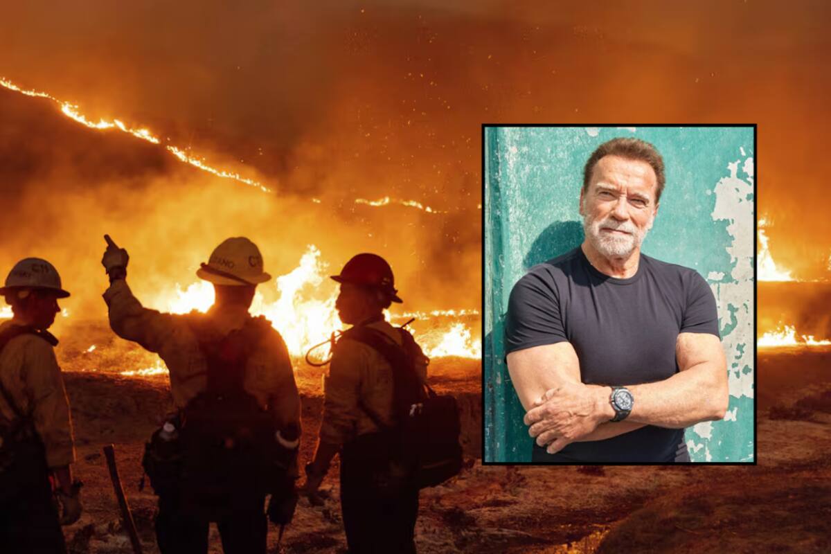 Arnold Schwarzenegger dona un millón de dólares para combatir los incendios en Los Ángeles e impulsa la venta de camisetas para recaudar más fondos