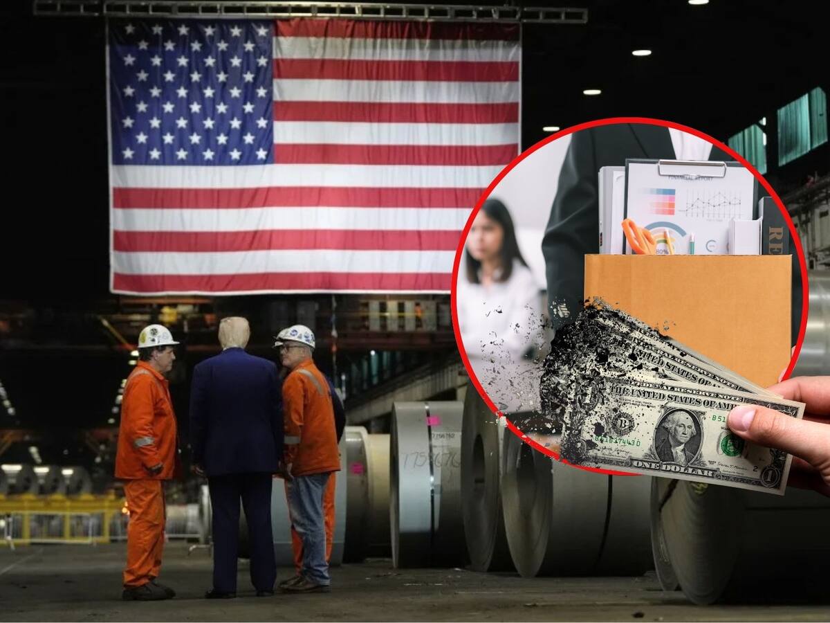 Aranceles de Trump podrían golpear a las propias fábricas de EU: los costos aumentarían hasta 4.5% y derivaría en cierre de plantas y despidos. | Crédito: AP/Canva