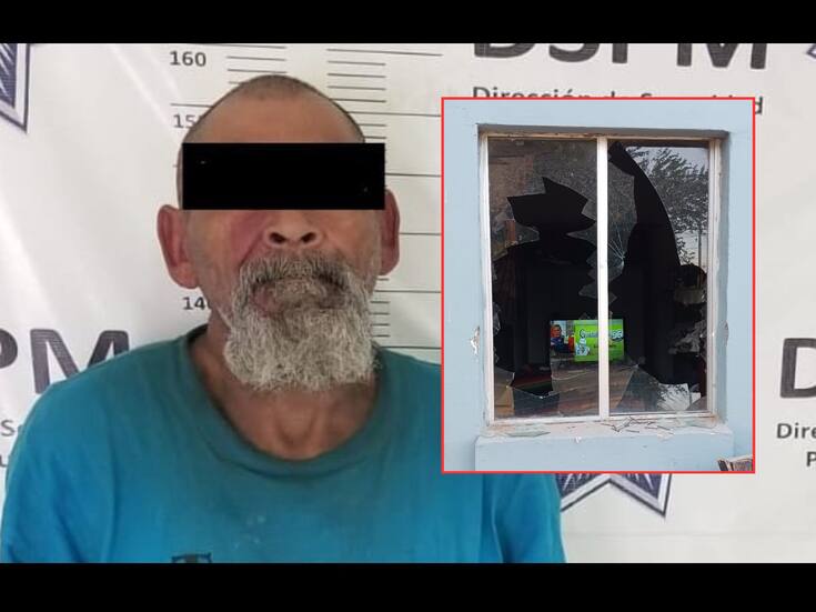 Adulto mayor daña la casa de su excuñado; es detenido