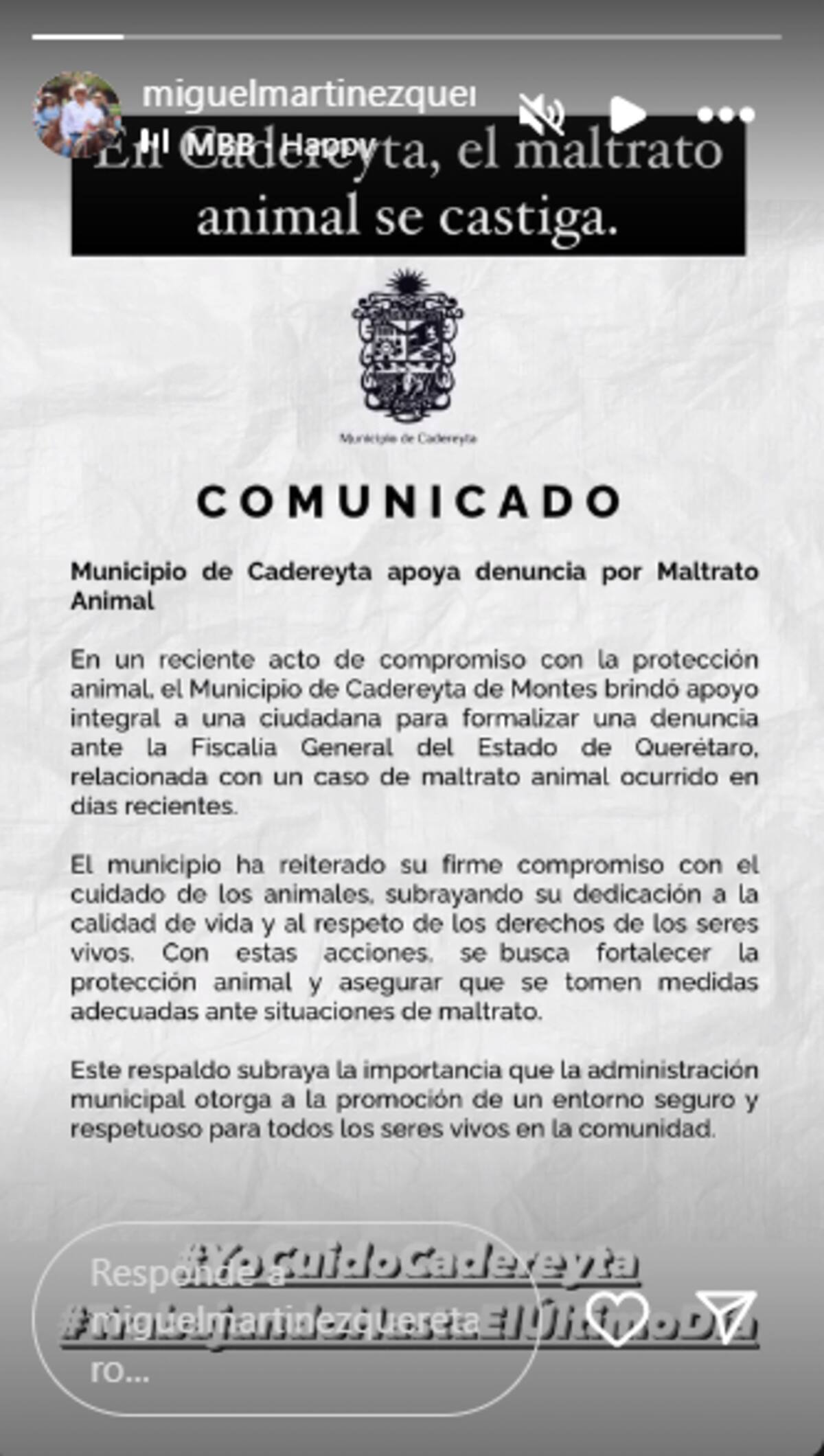 Miguel Martínez Peñaloza, presidente municipal de Cadereyta, se comprometió a revisar el caso de Oli. FOTO: Especial