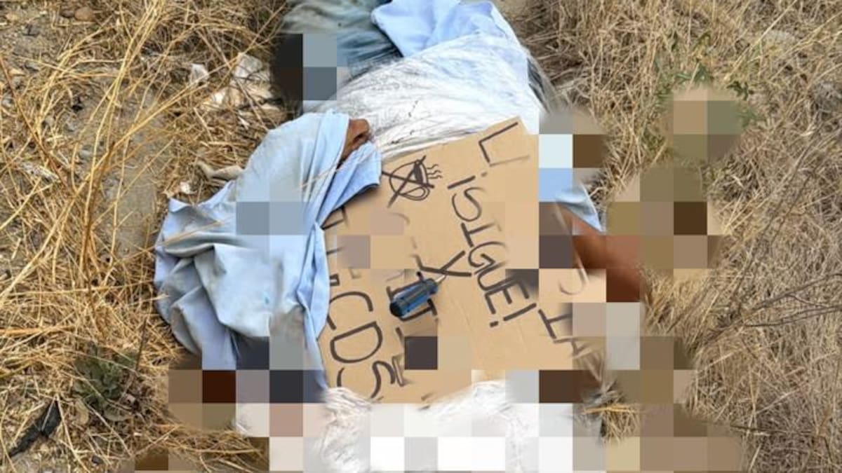 Localizan a hombre sin vida y con un narcomensaje en el cuerpo en el Corredor 2000