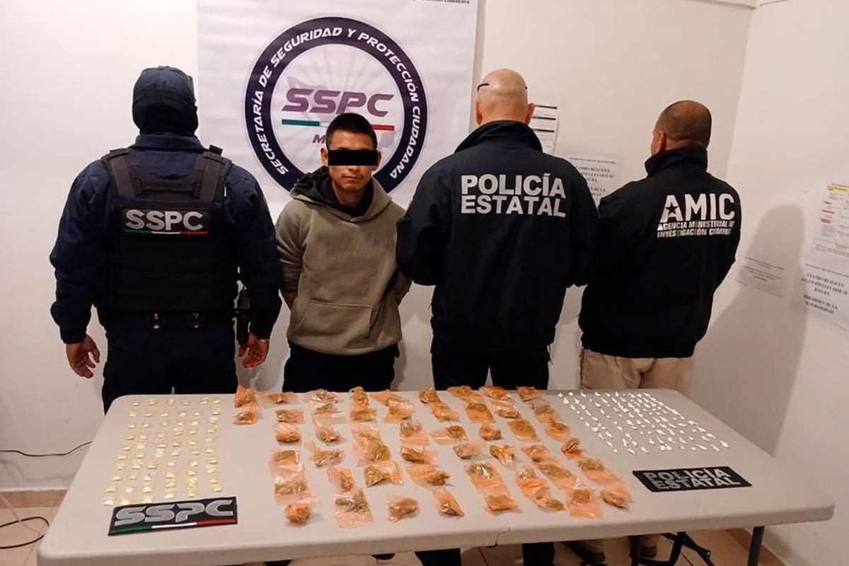 Detienen a presunto narcomenudista en Nogales