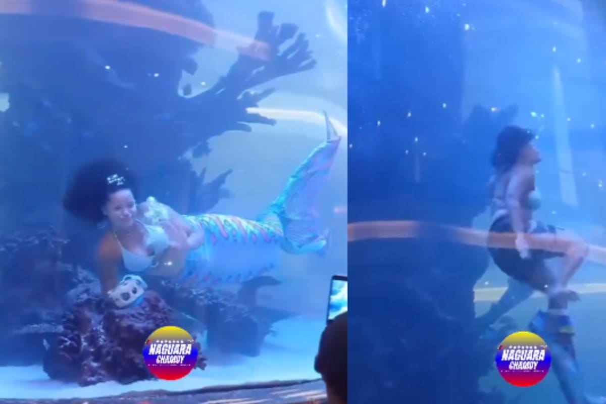 Joven que actuaba de sirena en un acuario comienza a ahogarse y debe quitarse el disfraz para salir