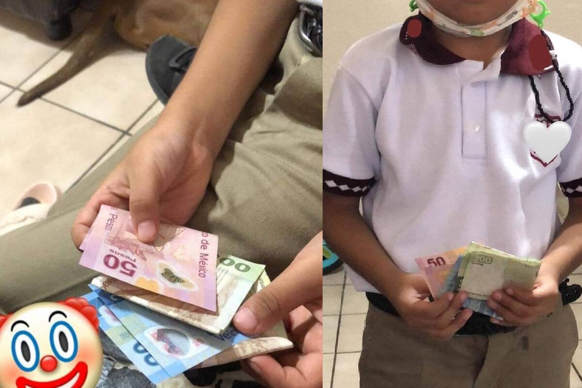 Fue a la escuela y regresó con casi 500 pesos en su lonchera