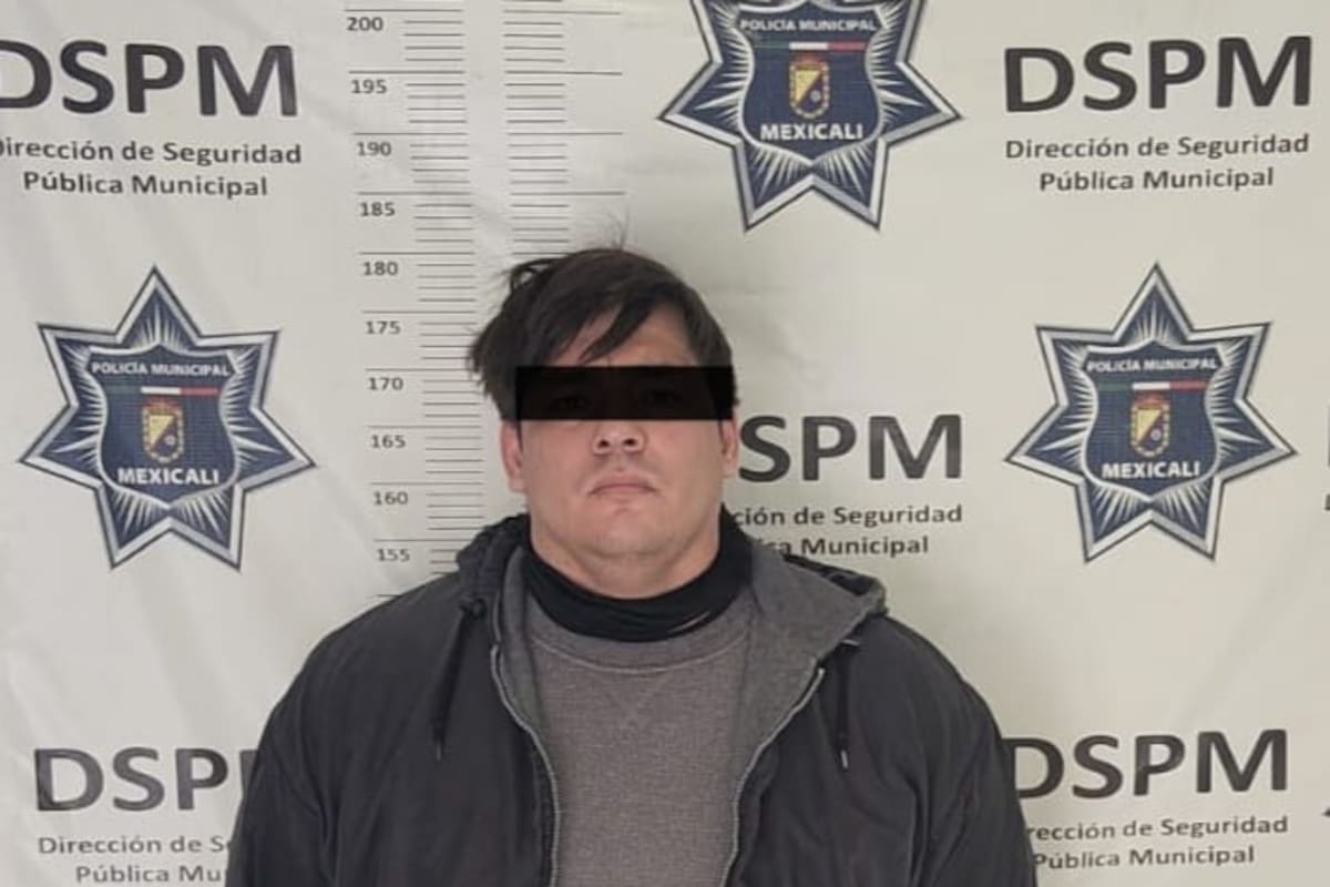 De repartidor a sospechoso: detienen a presunto ladrón armado en Mexicali