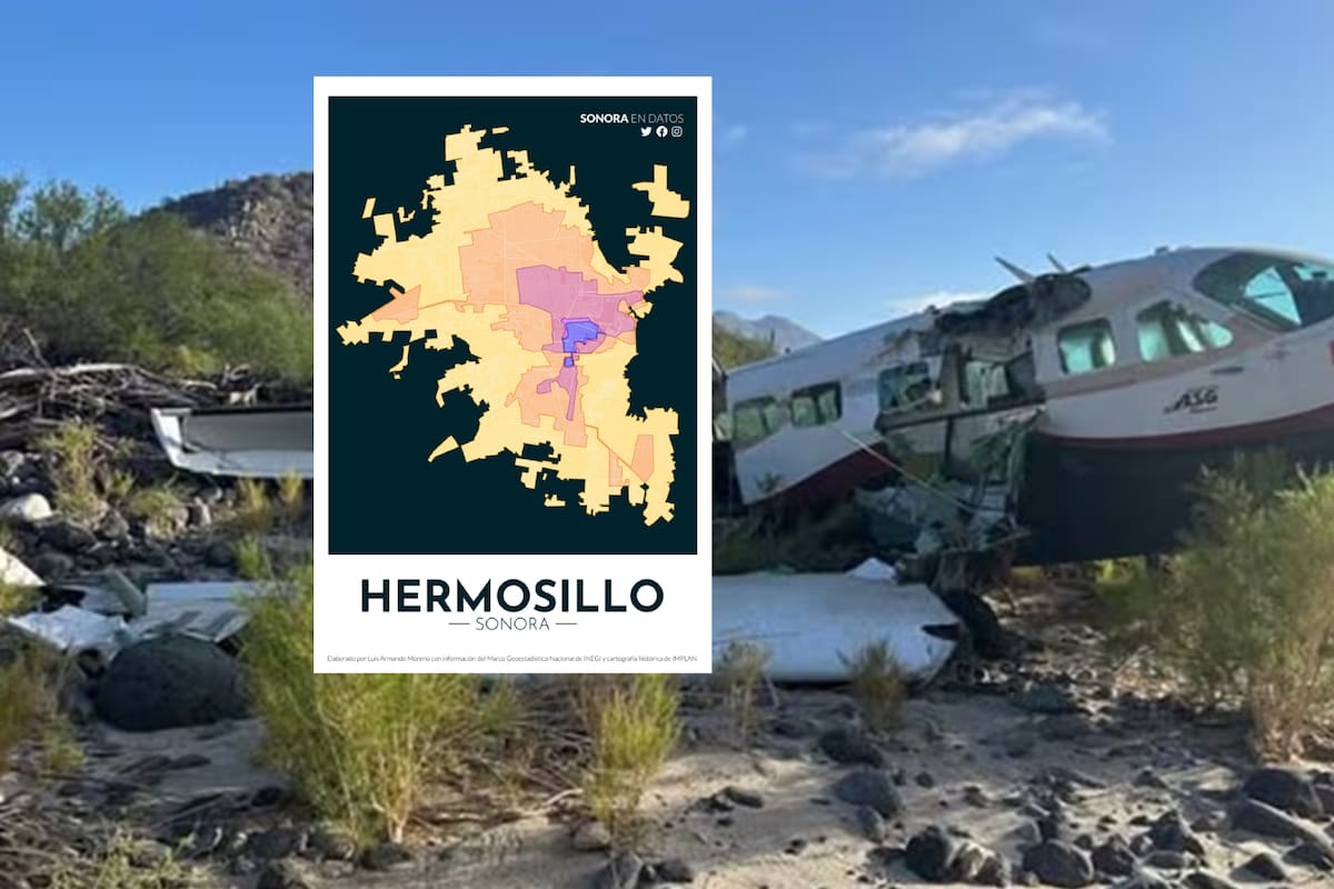 Se desploma una avioneta que se dirigía a Hermosillo desde Baja California Sur; pasajeros sobreviven
