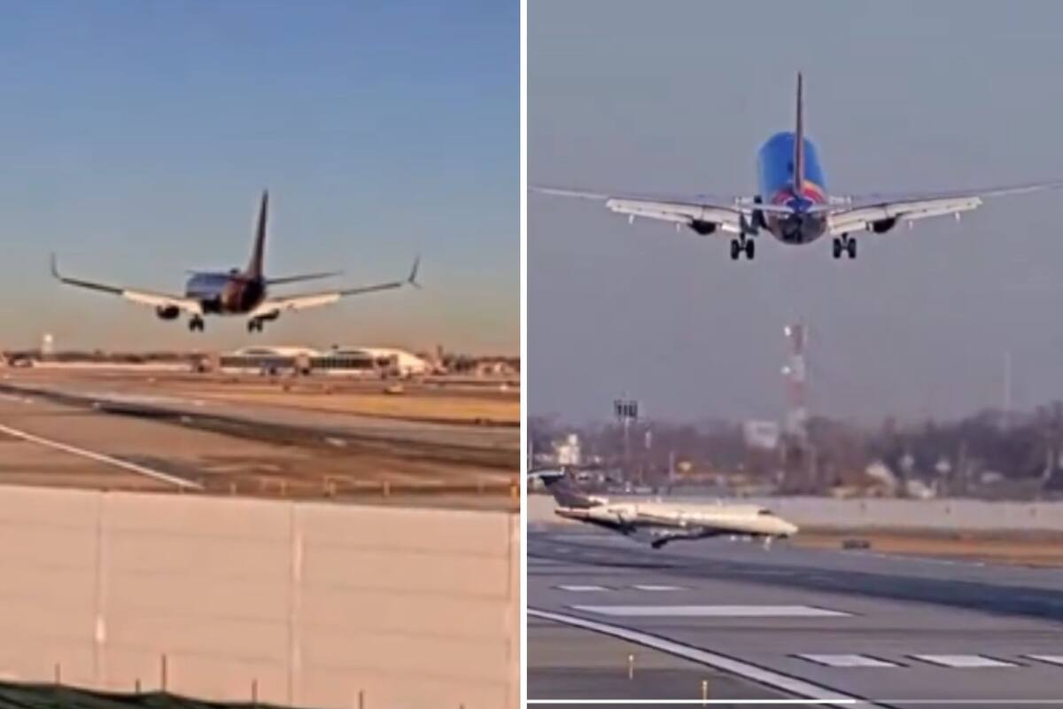 Video: Avión de pasajeros evita choque con jet privado en aeropuerto de Chicago