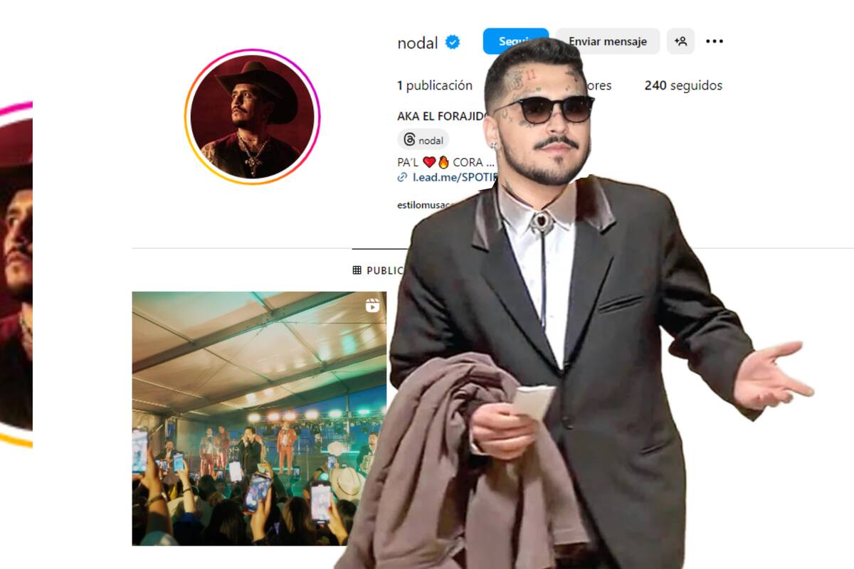 Nodal vuelve a borrar todas sus fotos en Instagram