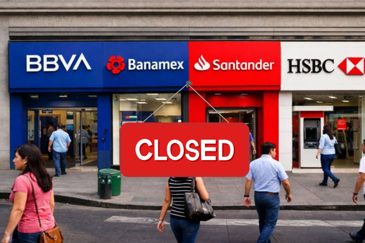 Cierre masivo de bancos en México por 4 días: las fechas y lo que debes saber